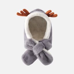 image-Boys And Girls Hats Baby Plush Scarf All-in-one