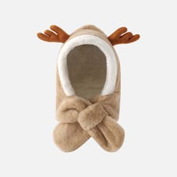 image-Boys And Girls Hats Baby Plush Scarf All-in-one