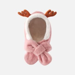 image-Boys And Girls Hats Baby Plush Scarf All-in-one