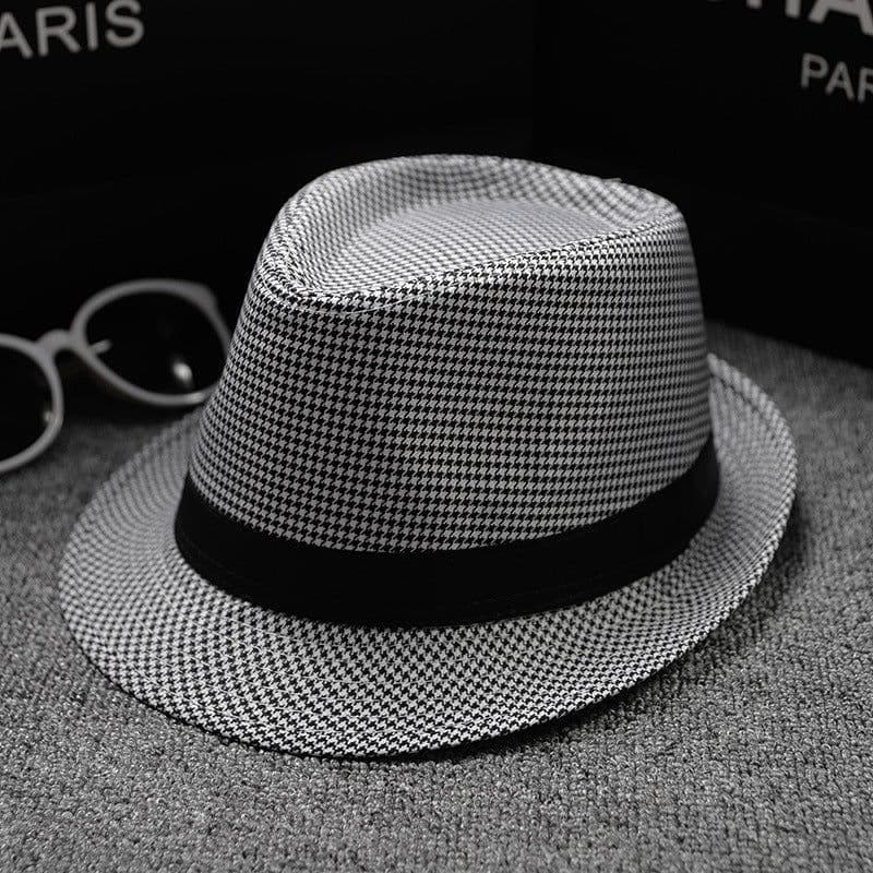 image-British Houndstooth European And American Sun Hats For Men