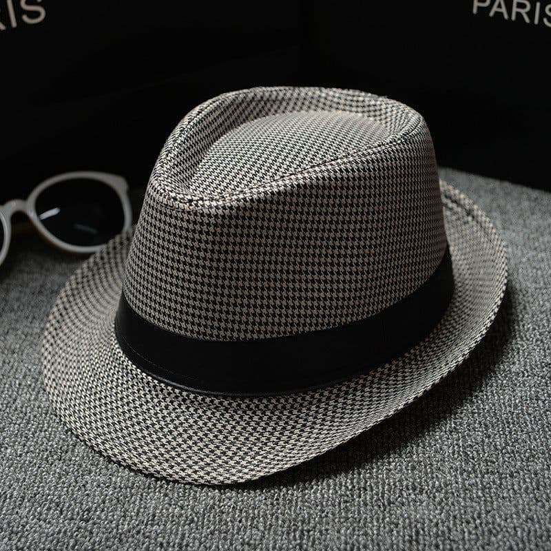 image-British Houndstooth European And American Sun Hats For Men