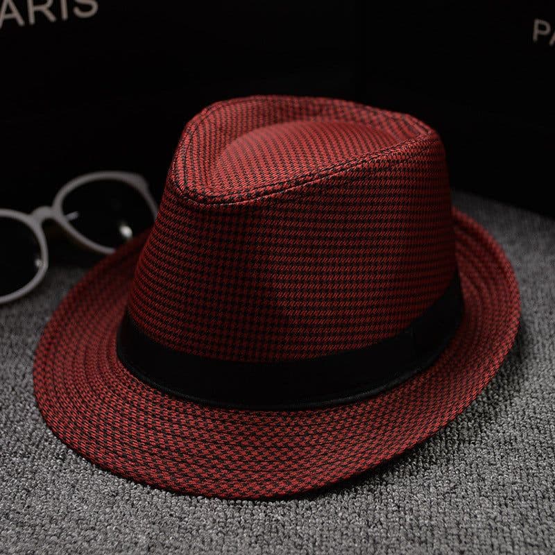 image-British Houndstooth European And American Sun Hats For Men