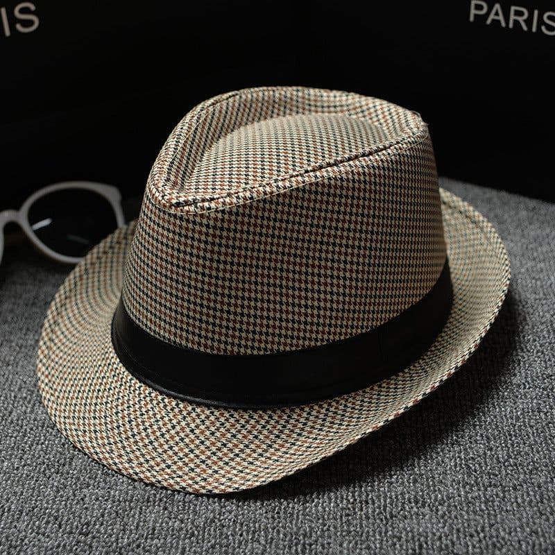 image-British Houndstooth European And American Sun Hats For Men