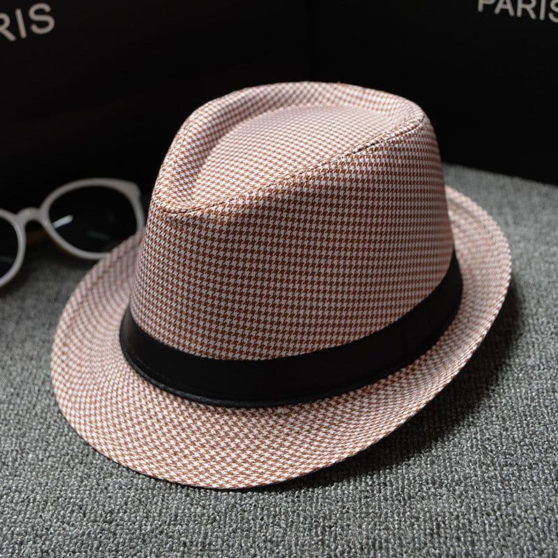 image-British Houndstooth European And American Sun Hats For Men