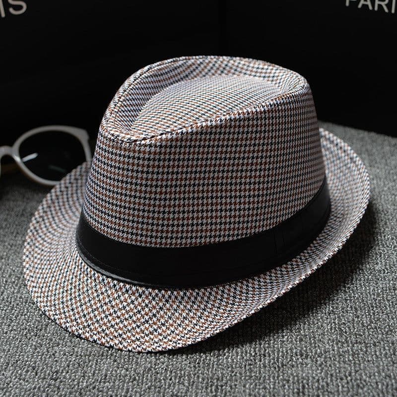 image-British Houndstooth European And American Sun Hats For Men