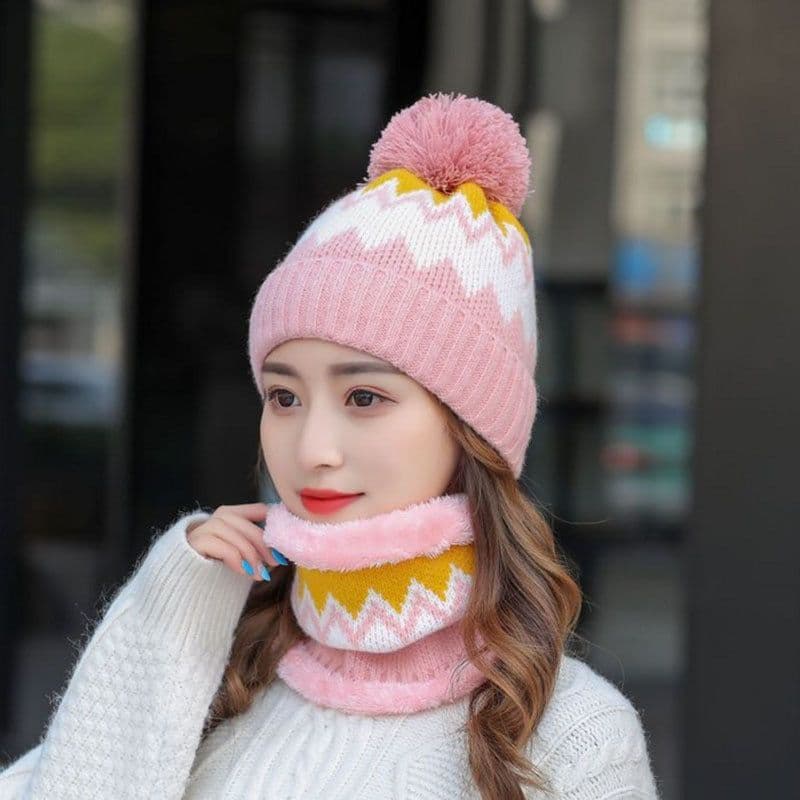 image-Women's Woolen Hats Bib Cycling Fleece Thickening
