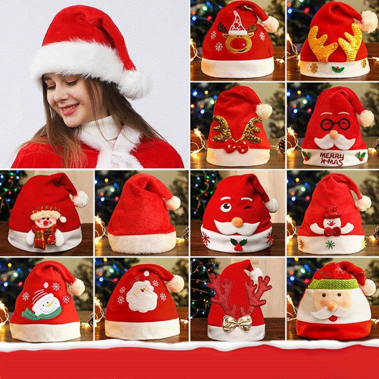 image-Fashion Snowman ElK Santa Claus Hats Xmas Gift Decoration