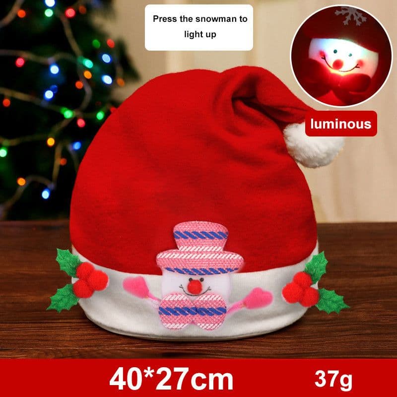 image-Fashion Snowman ElK Santa Claus Hats Xmas Gift Decoration