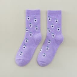 image-Women's Mid-thigh Fruit Socks Plus Velvet Thickening Winter Warm
