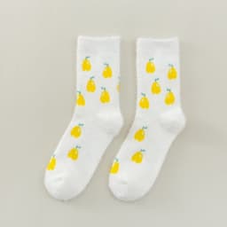 image-Women's Mid-thigh Fruit Socks Plus Velvet Thickening Winter Warm
