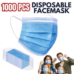 image-1000 Pcs Disposable Face Mask Non Medical Surgical 3-Ply Earloop Mouth Cover USA