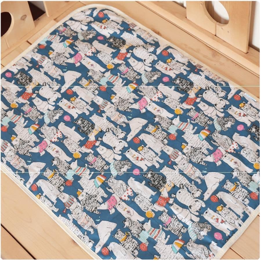 image-Cotton Baby Changing Mat, Waterproof Baby Bed Changing Mat
