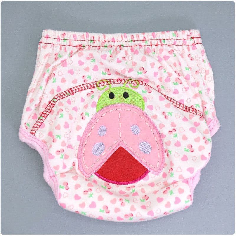 image-Summer Embroidered Baby Cotton Learning Pants Diaper Pocket Waterproof Training Pants Leak-Proof Breathable Bread Pants