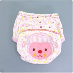 image-Summer Embroidered Baby Cotton Learning Pants Diaper Pocket Waterproof Training Pants Leak-Proof Breathable Bread Pants