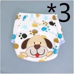 image-Summer Embroidered Baby Cotton Learning Pants Diaper Pocket Waterproof Training Pants Leak-Proof Breathable Bread Pants