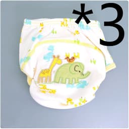 image-Summer Embroidered Baby Cotton Learning Pants Diaper Pocket Waterproof Training Pants Leak-Proof Breathable Bread Pants