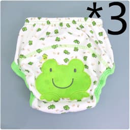 image-Summer Embroidered Baby Cotton Learning Pants Diaper Pocket Waterproof Training Pants Leak-Proof Breathable Bread Pants