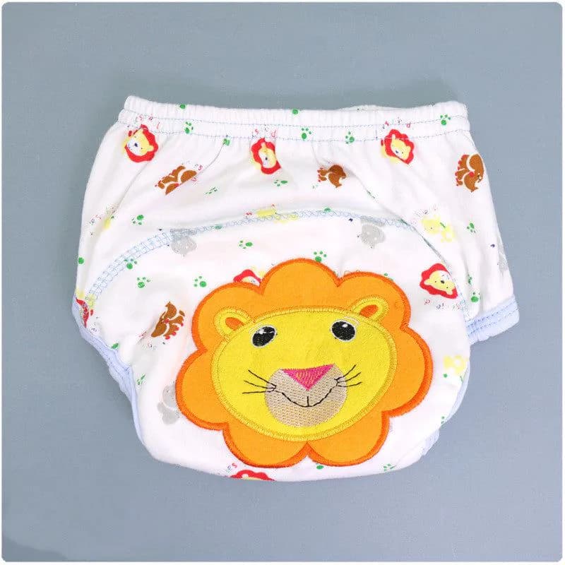 image-Summer Embroidered Baby Cotton Learning Pants Diaper Pocket Waterproof Training Pants Leak-Proof Breathable Bread Pants
