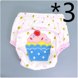 image-Summer Embroidered Baby Cotton Learning Pants Diaper Pocket Waterproof Training Pants Leak-Proof Breathable Bread Pants