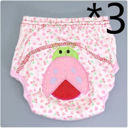 image-Summer Embroidered Baby Cotton Learning Pants Diaper Pocket Waterproof Training Pants Leak-Proof Breathable Bread Pants