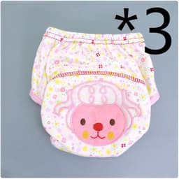 image-Summer Embroidered Baby Cotton Learning Pants Diaper Pocket Waterproof Training Pants Leak-Proof Breathable Bread Pants