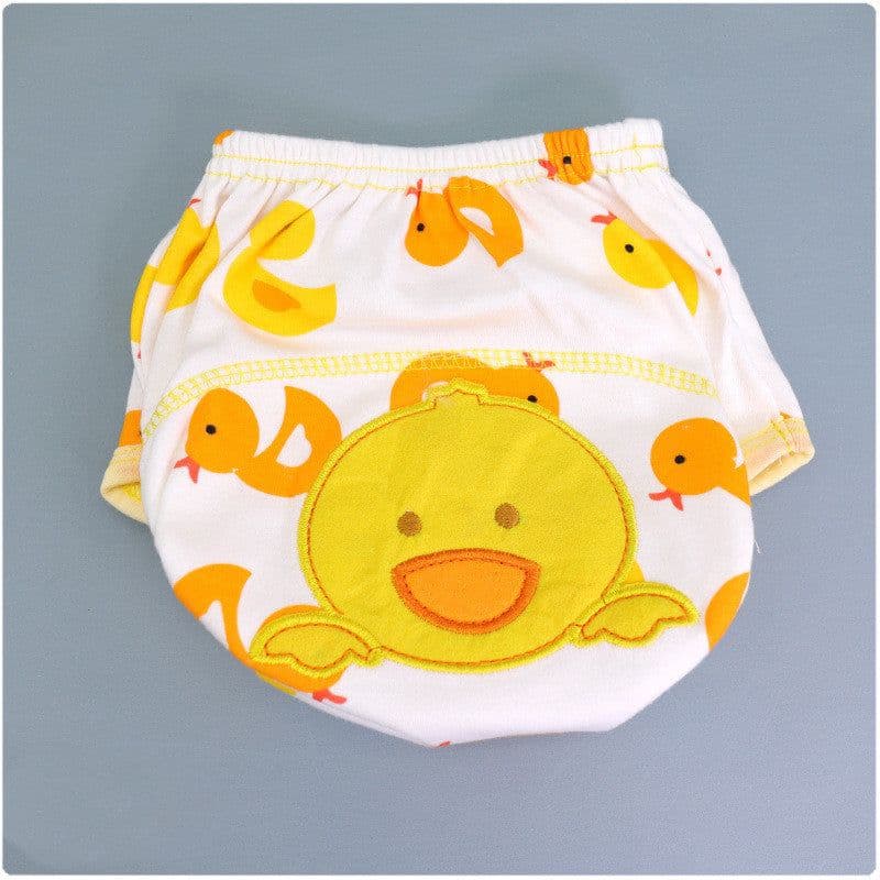 image-Summer Embroidered Baby Cotton Learning Pants Diaper Pocket Waterproof Training Pants Leak-Proof Breathable Bread Pants