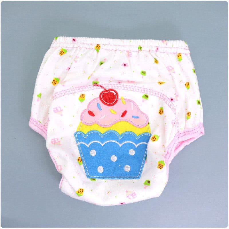 image-Summer Embroidered Baby Cotton Learning Pants Diaper Pocket Waterproof Training Pants Leak-Proof Breathable Bread Pants