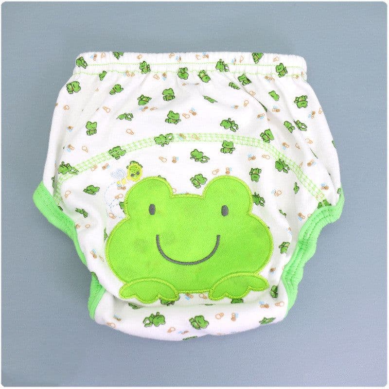 image-Summer Embroidered Baby Cotton Learning Pants Diaper Pocket Waterproof Training Pants Leak-Proof Breathable Bread Pants