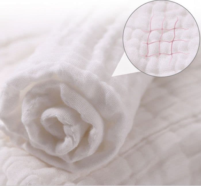 image-Baby Cotton Gauze Diapers Easy To Absorb Water And Washable 4 Layers Of Gauze For Newborns