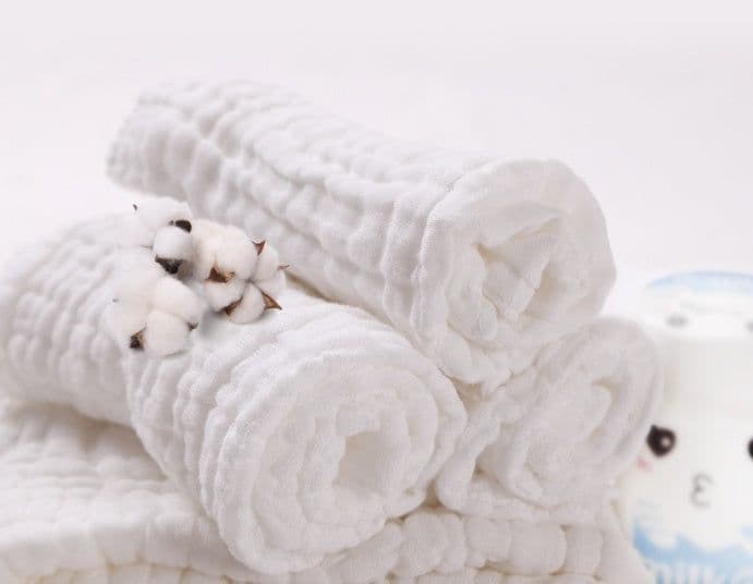 image-Baby Cotton Gauze Diapers Easy To Absorb Water And Washable 4 Layers Of Gauze For Newborns