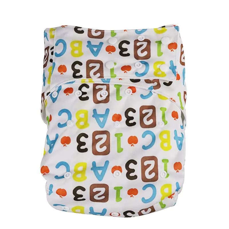 image-Adult Snap Button Cloth Diapers Printed Washable Breathable Care Products