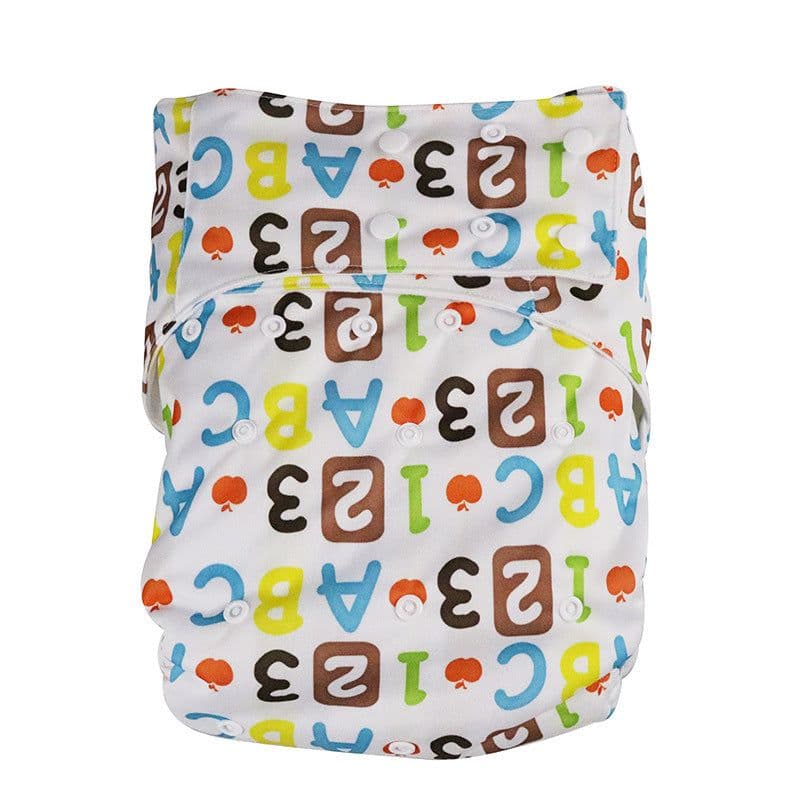 image-Adult Snap Button Cloth Diapers Printed Washable Breathable Care Products