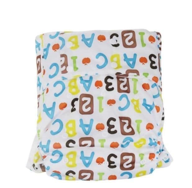 image-Adult Snap Button Cloth Diapers Printed Washable Breathable Care Products