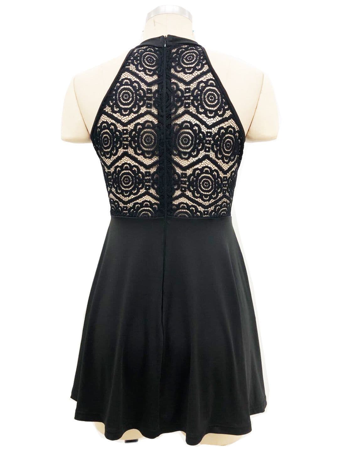 image-European And American Summer Sexy Lace Stitching Skirt