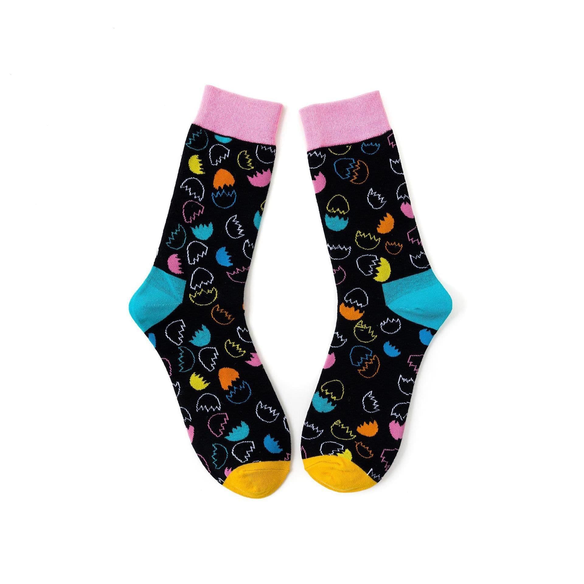 image-Trendy Fashion Men's Socks Happy Personality Colorful Men's Socks