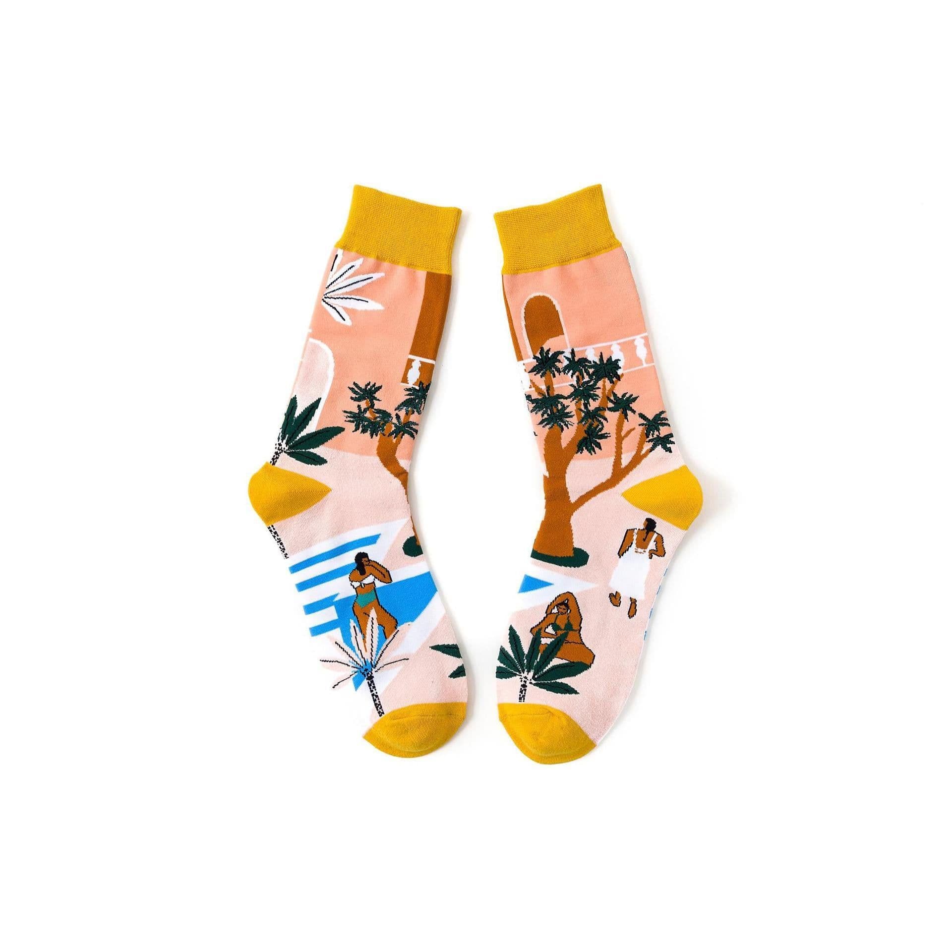 image-Trendy Fashion Men's Socks Happy Personality Colorful Men's Socks