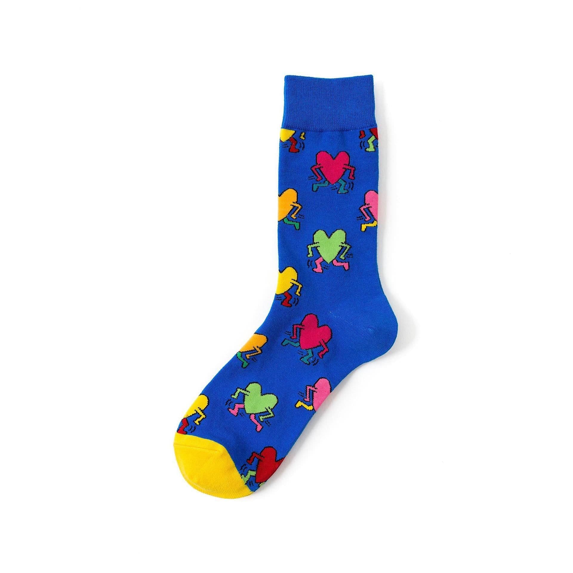 image-Trendy Fashion Men's Socks Happy Personality Colorful Men's Socks