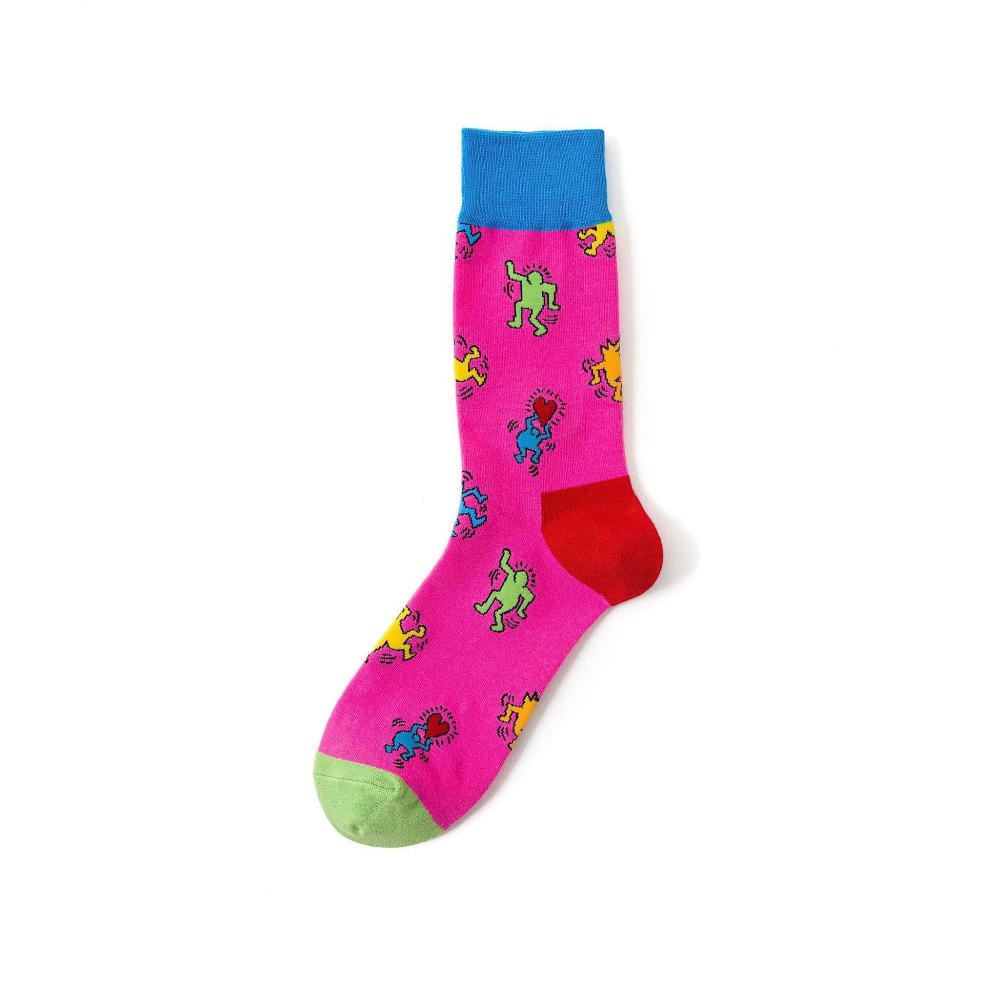 image-Trendy Fashion Men's Socks Happy Personality Colorful Men's Socks
