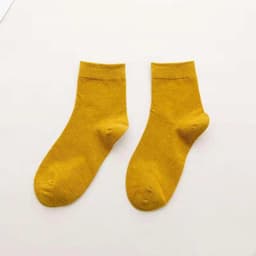 image-Women's Tube Socks Cotton Solid Color Socks