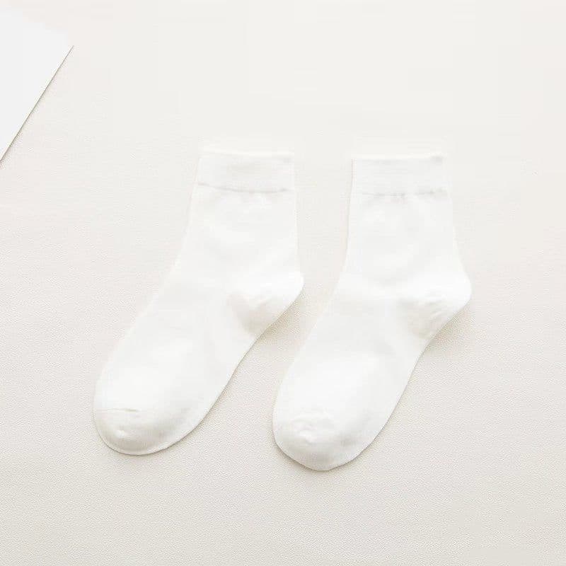 image-Women's Tube Socks Cotton Solid Color Socks