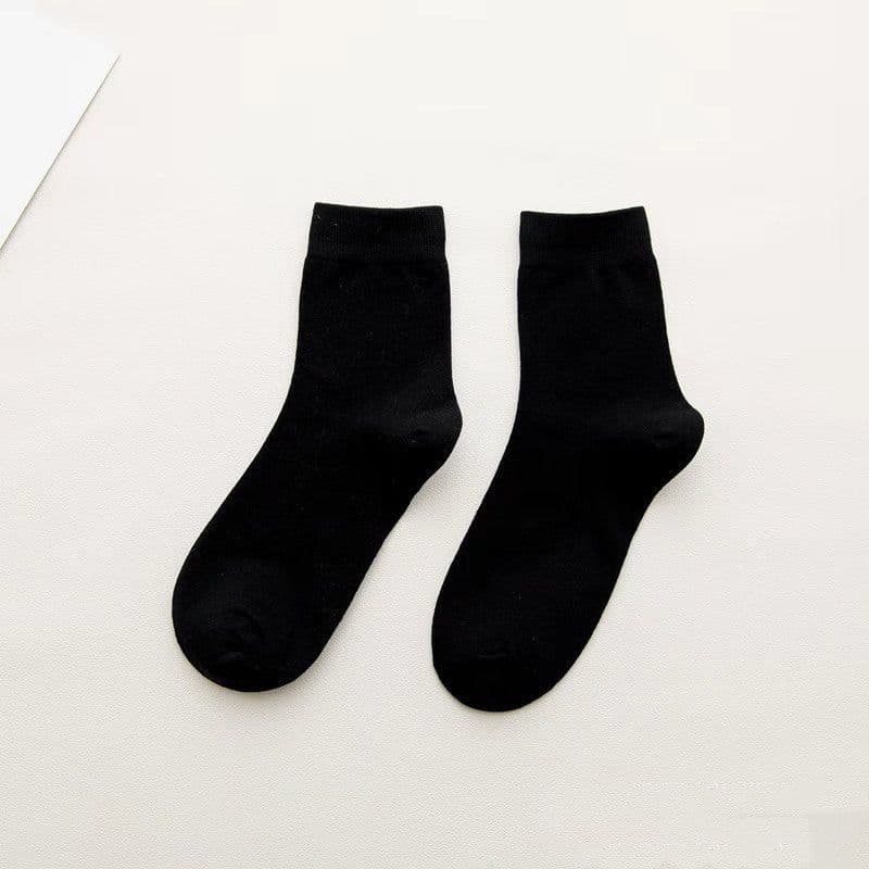 image-Women's Tube Socks Cotton Solid Color Socks