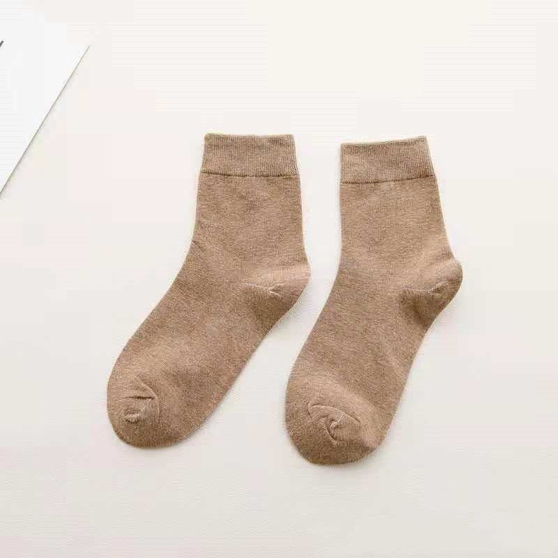 image-Women's Tube Socks Cotton Solid Color Socks