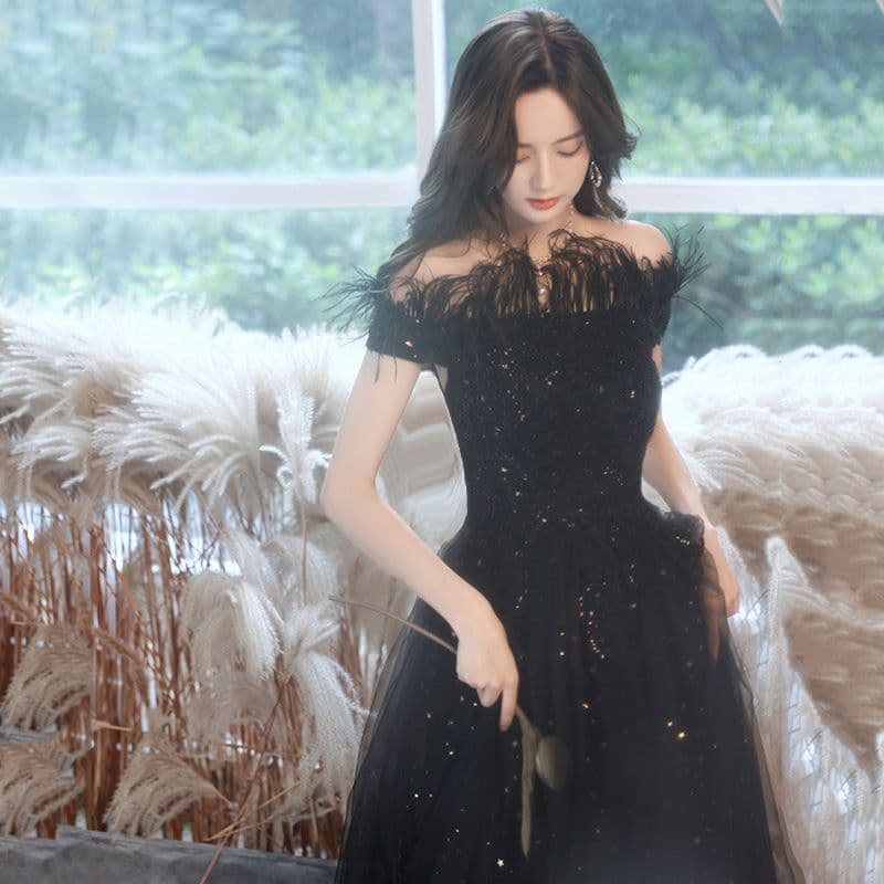 image-Black evening dress