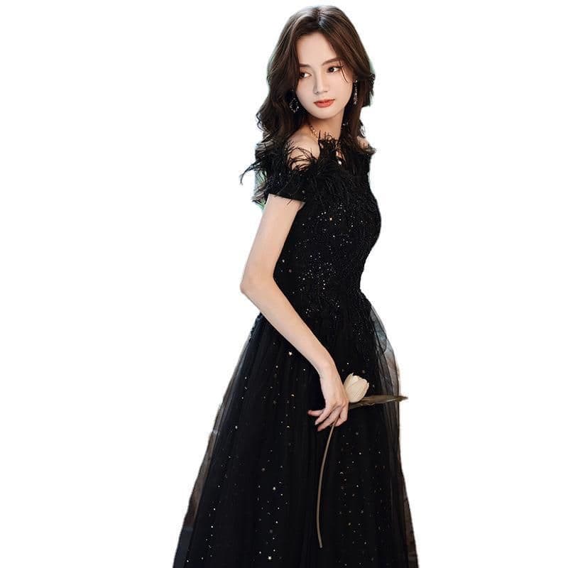 image-Black evening dress
