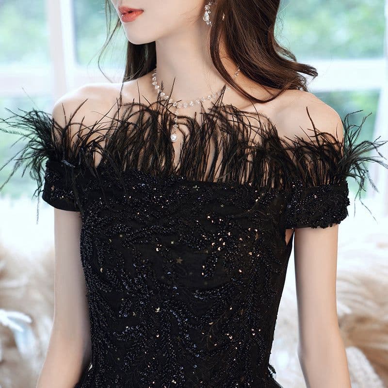 image-Black evening dress