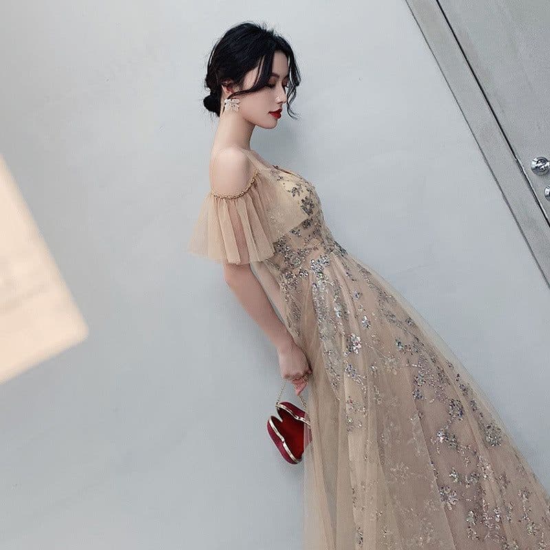 image-New style Sling Fantasy Fairy Temperament Birthday Party Host Dress Skirt Long