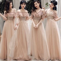 image-Bridesmaid Dress Temperament Sisterhood Wedding Dresses