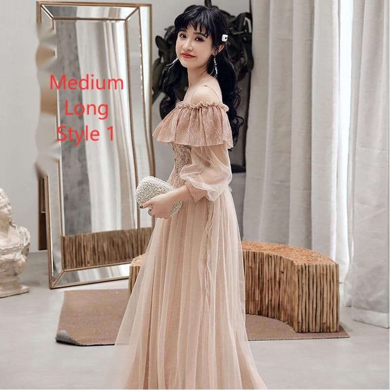 image-Bridesmaid Dress Temperament Sisterhood Wedding Dresses