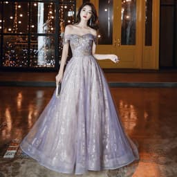 image-Retro Court Banquet Temperament Ladies Long Dress