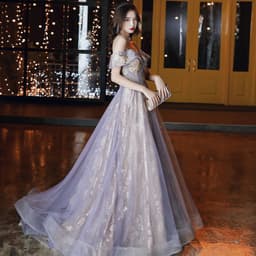 image-Retro Court Banquet Temperament Ladies Long Dress